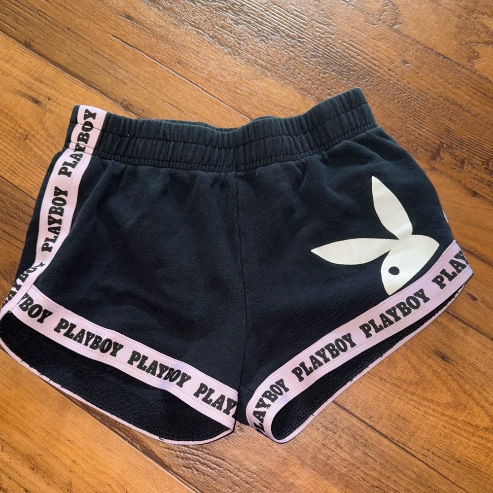 EUC Playboy Dolphin Shorts Black Logo Revolve Festival XS - Picture 5 of 11